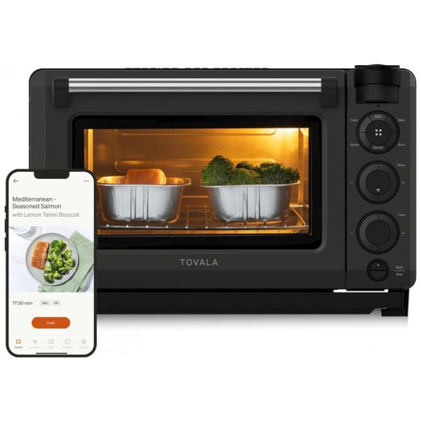 ectq465kdmgb0b_0 jpg - Forno Elétrico de Bancada Inteligente 6 em 1 com Função Airfryer e Controle via APP, 110V 1525W, Tovala, Preto