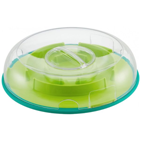 ectq47rlnd780b_0 jpg - Comedouro Automático Wobble Bowl Divertido para Cães, OUTWARD HOUND 69344, Verde