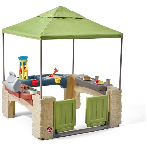 ectq49z6j1k10b_0 jpg - Casinha Infantil Interativa Externa Sombreada para Crianças de 2 a 6 Anos, Step2, Verde