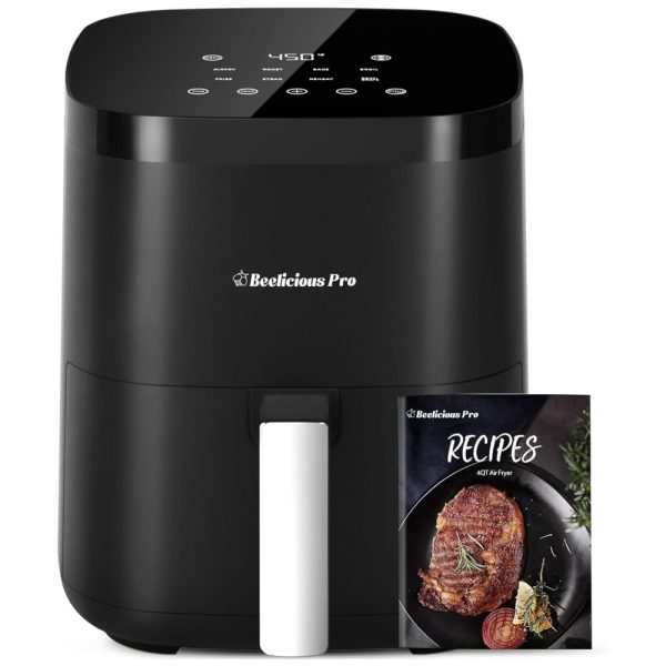 ectq4gvtypgc0b_0 jpg - Fritadeira Elétrica Air Fryer 8 em 1, 3,7L com Cesto Antiaderente e Painel Digital, 110V 1550W, Beelicious Pro, Preta