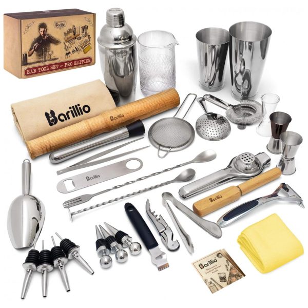 ectq4hcjnkb80b_0 jpg - Kit Bn Profissional 32 Peças em Aço Inoxidável e Livro de Receitas, BARILLIO, Prateado