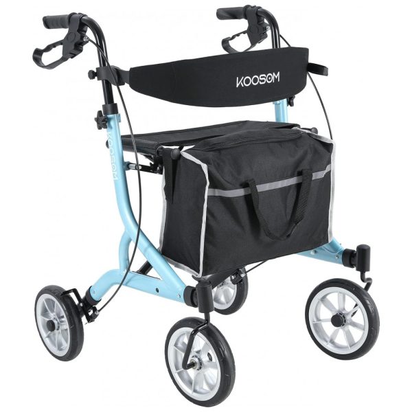 ectq4p993hl90b_0 jpg - Andador Adulto Idoso com Apoio de Braço, Assento Acolchoado e Cesto, Suporta até 136 kg, KOOSOM, Azul