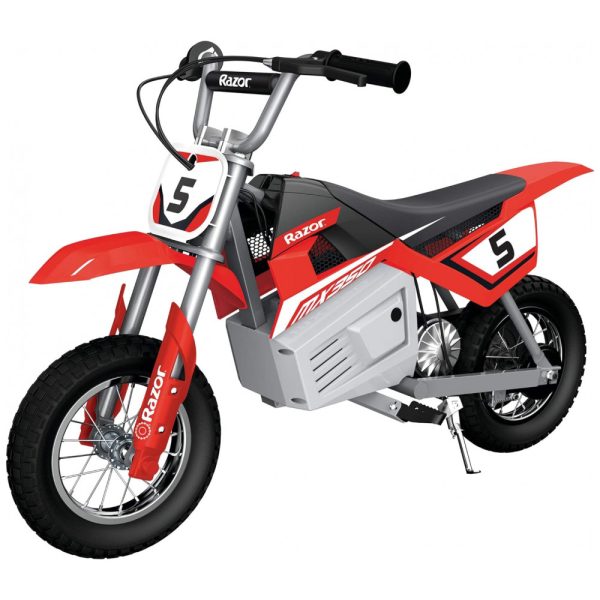 ectq4qfg35510b_0 jpg - Moto Elétrica Motococross a Bateria 24V Acelera até 22 km, h para Crianças de 13 Anos ou Mais, Razor MX350, Vermelha