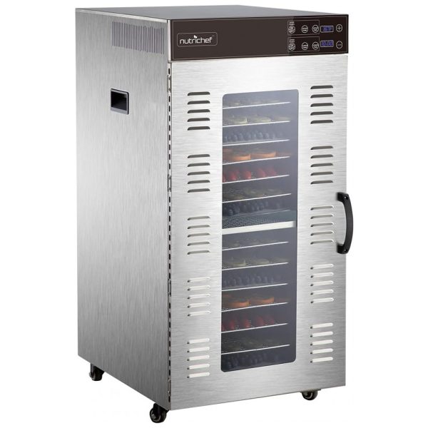 ectq4wr64j590b_0 jpg - Desidratador de Alimentos com 20 Bandejas, 2000W, 110v, NUTRICHEF NCFD20S, Prateado