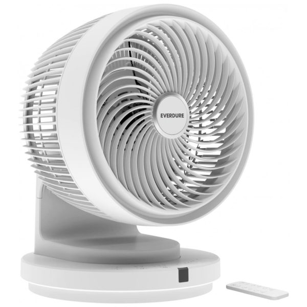 ectq4ybjs7jb0b_0 jpg - Ventilador de Mesa Oscilante com 4 Velocidades, 2 Modos, Controle Remoto, 110V 18W, Everdure ED9HB, Branco