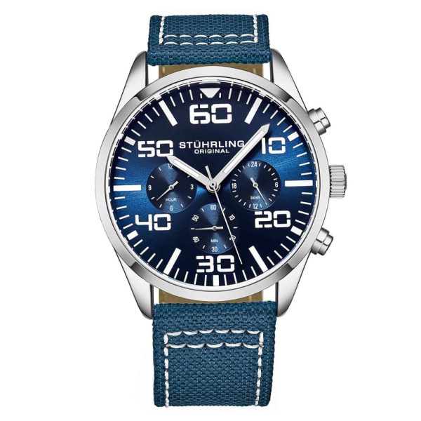 ectq4_1004_0 jpg - Relógio Masculino Stuhrling 4001 Quartzo 42mm, Azul