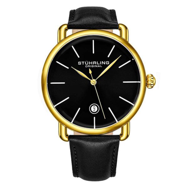 ectq4_3193_0 jpg - Relógio Masculino Stuhrling Agente 3913 Quartzo 42mm, Preto