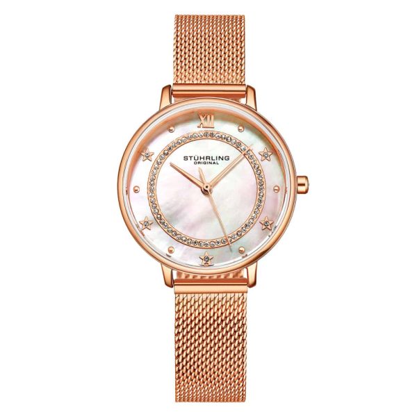 ectq4_3993_0 jpg - Relógio Feminino Stuhrling Symphony 3993 Quartzo 34mm, Ouro Rosa