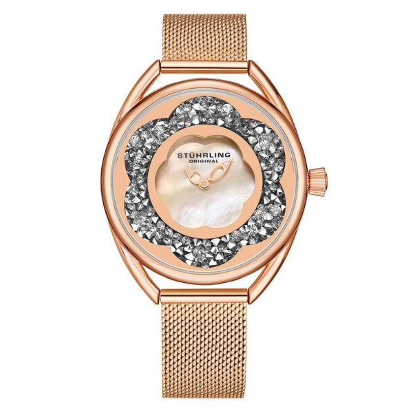 ectq50_m599_0 jpg - Relógio Feminino Stuhrling Lily 995M Quartzo 38mm, Ouro Rosa