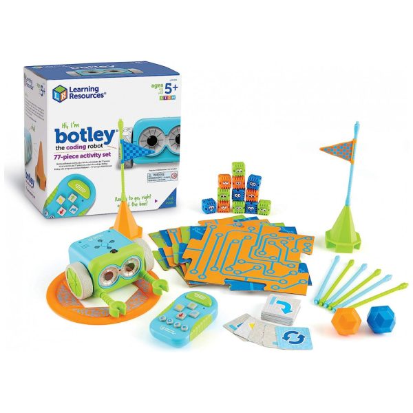 ectq579brm770b_0 jpg - Robô de Codificação Botley com 77 Peças para Crianças de 5 a 8 Anos, LEARNING RESOURCES, Branco