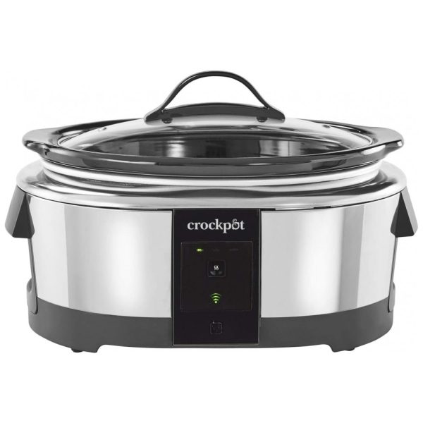 ectq5bbqg7v70b_0 jpg - Panela Elétrica 5.7L Programável com Controle de Voz, 880W, 110V, CROCK POT 2139005, Prateado