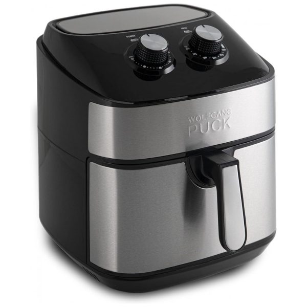 ectq5fctn5t90b_0 jpg - Fritadeira Elétrica AirFryer 9.2L em Aço Inoxidável com Cesto Antiaderente e Livro de Receitas, 1700W, 110V, WOLFGANG PUCK SWPAF97, Preto