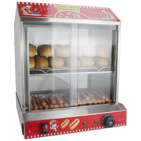 ectq5hskknz90b_0 jpg - Máquina de Hot Dog a Vapor com Controle de Temperatura, 110V 1100W, ANFIRE, Prata