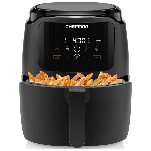 ectq5jxwvzb90b_0 jpg - Air Fryer 5 Litros com 4 Predefinições e Controle de Temperatura, 110V 1500W, Chefman, Preto