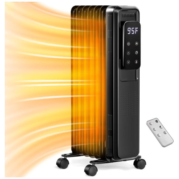 ectq5wkdrs9c0b_0 jpg - Aquecedor a Óleo com Display LCD, 4 Modos, Controle Remoto, Proteção Contra Superaquecimento e Tombamento, 110V 1500W, Kismile, Preto