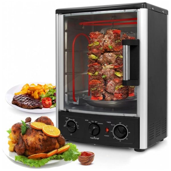 ectq5wsqwam10b_0 jpg - Churrasqueira Grill Rotisserie com Temperatura Ajustável, 110V 1500W, NutriChef PKRT97