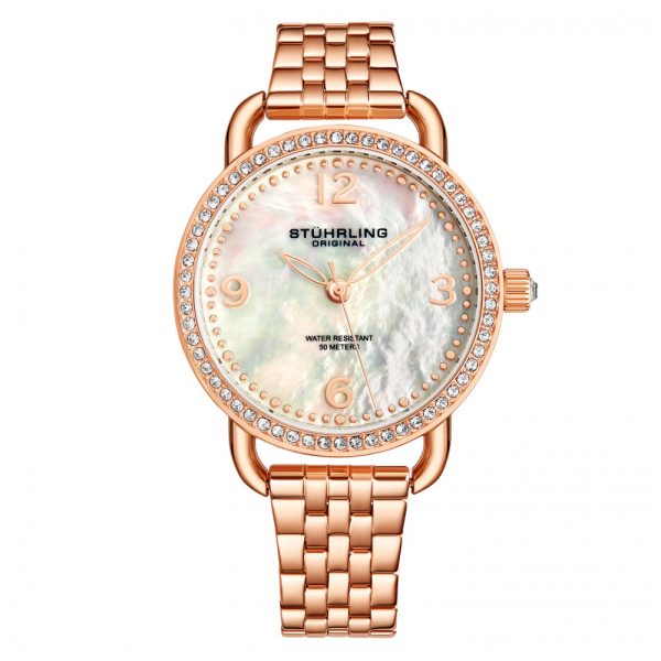 ectq5_5593_0 jpg - Relógio Feminino Stuhrling Symphony 3955 Quartzo 38mm, Ouro Rosa