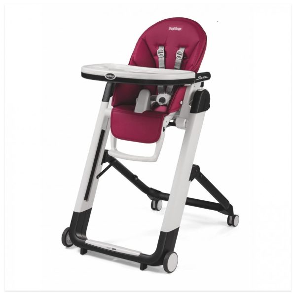 ectq64e3imi00b_0 jpg - Cadeira de Alimentação Cadeirão com Altura do Assento Ajustável e 4 Rodas, Peg Perego, Rosa Escuro