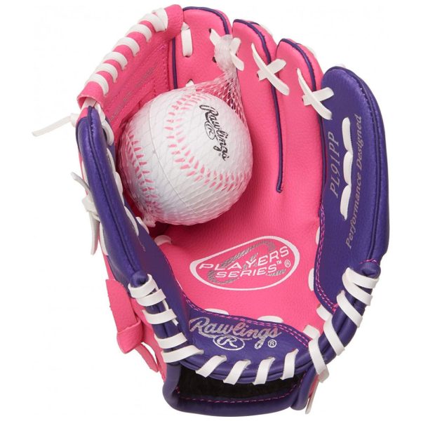 ectq68fn4p400b_0 jpg - Luva de Beisebol Infantil Direita com Bola para Crianças de 3 a 5 Anos, Rawlings, Roxa