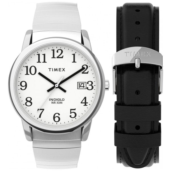 ectq68kx6xt80b_0 jpg - Relógio Masculino Analógico Easy Reader com 2 Pulseiras, Modelo, TIMEX TWG025400JT, Prateado