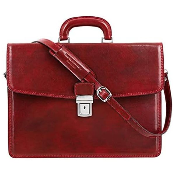 ectq6bk6v4x80b_0 jpg - Bolsa Maleta de Couro Masculina para Laptop, TIME RESISTANCE, Vermelho