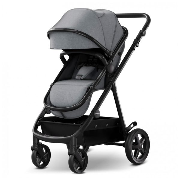 ectq6kxgtk390b_0 jpg - Carrinho de Bebê para Passeio 2 em 1 com Modo Berço, Compatível com Assento de Carro Infantil, Mompush, Cinza