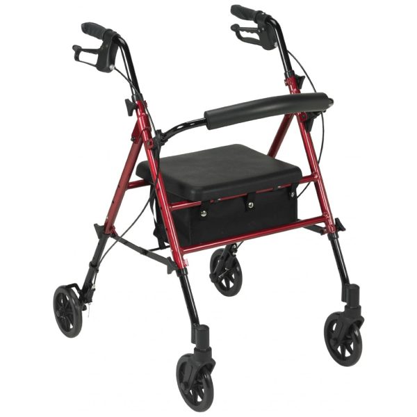 ectq6lq5pc500b_0 jpg - Andador para Idoso Dobrável até 136kg com Alças Ajustáveis e Assento, Drive Medical RTL10261RD, Vermelho