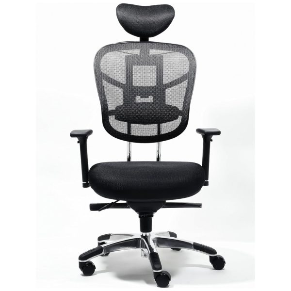 ectq6mkieyk10b_0 jpg - Cadeira de Escritório Ergonômica e Reclinável com Encosto Ajustável, OFFICE FACTOR, Preta