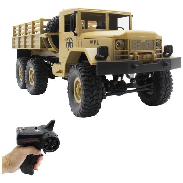 ectq6w2drhbc0b_0 jpg - Caminhão Off Road Militar RC 6WD com Controle Remoto, Para Todo Terreno e Rack de Carregamento, Spobot