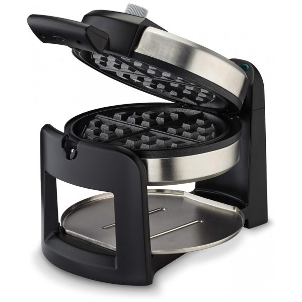 ectq6yrfwck80b_0 jpg - Máquina de Waffle, assa dos 2 lados, 1000W, preto e prata, 110v, CUISINART, Prateado