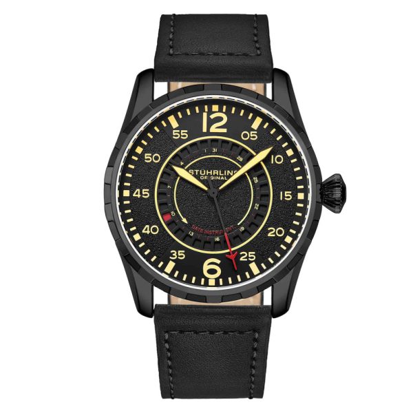 ectq6_2004_0 jpg - Relógio Masculino Stuhrling Aviador 4002 Quartzo 44mm, Preto