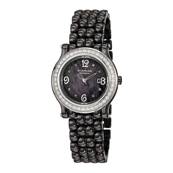 ectq729b21_559_0 jpg - Relógio Fusão 955 35mm com mostrador preto e pulseira de cerâmica preta Stuhrling.