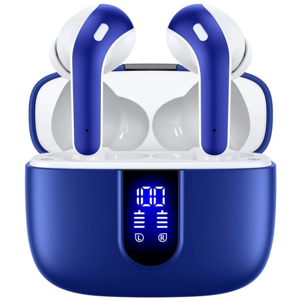 ectq72b6yzt90b_0 jpg - Fones de Ouvido Bluetooth com Estojo de Carregamento e Intra Auriculares IPX5 à Prova Dágua, TAGRY, Azul Oceano