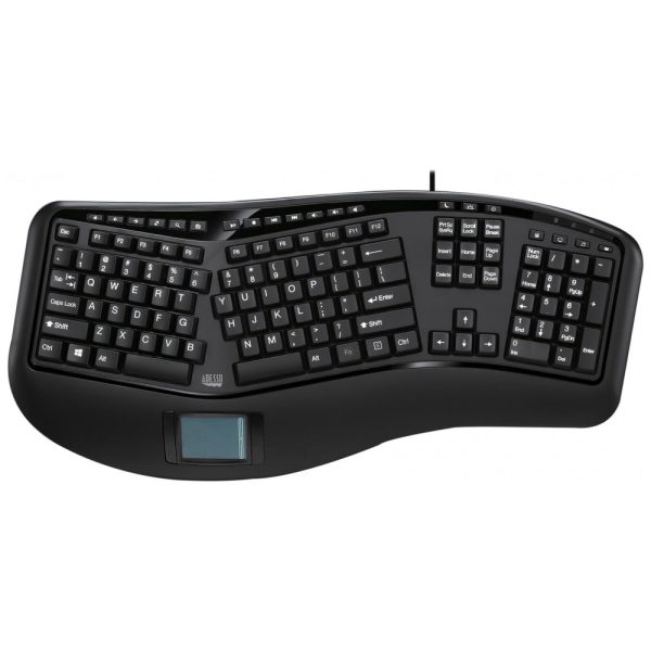 ectq7d4gmv170b_0 jpg - Teclado Ergonômico Dividido Sem Fio Recarregável Reduz a Tensão das Mãos com Touchpad Embutido, ADESSO AKB 450UB, Preto