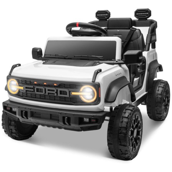 ectq7d6xvlbd0b_0 jpg - Carro Elétrico Infantil 12V Ford Bronco Raptor com Controle Remoto para Pais, Suspensão nas 4 Rodas, Música via Bluetooth e Luzes LED, Seizeen, Branco