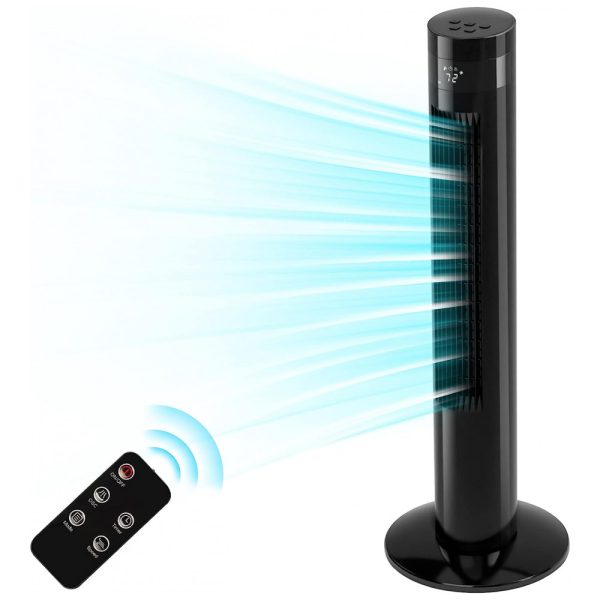 ectq7wl9nr880b_0 jpg - Ventilador de Torre com 3 Velocidades, Controle Remoto e Tela LED, 110V 50W, Antarctic Star, Preto