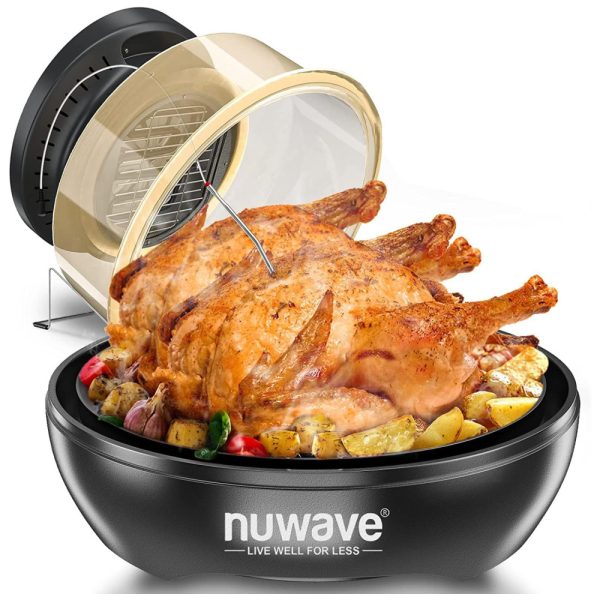 ectq8225cxi00b_0 jpg - Fritadeira Elétrica Air Fryer 4L com Grade Superior Aprimorada e Painel Digital, 1500W, Nuwave, Preta