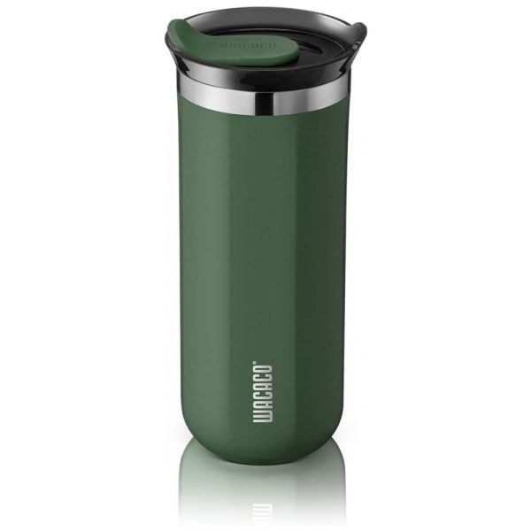 ectq82nsz9890b_0 jpg - Copo para Café 435 mL Isolado a Vácuo Aço Inox Duplo com Tampa, WACACO Octaroma, Verde