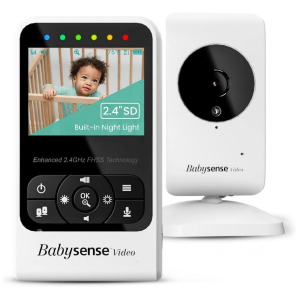 ectq85dzmk380b_0 jpg - Babá Eletrônica Babysense com Câmera, Monitor, Visão Noturna e Alcance de 300 Metros