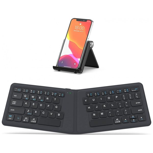 ectq88gh6aj10b_0 jpg - Teclado Ergonômo Dobrável Sem Fio Recarregável Reduz a Tensão das Mã com Suporte para iPhone, ICLEVER IC BK06, Preto