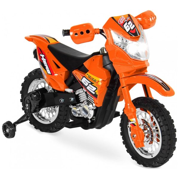 ectq8bsynqn70b_0 jpg - Moto Elétrica Infantil a Bateria 6V com Sons e Luzes, Idade Rec 3 a 6 anos, BEST CHOICE PRODUCTS, Laranja