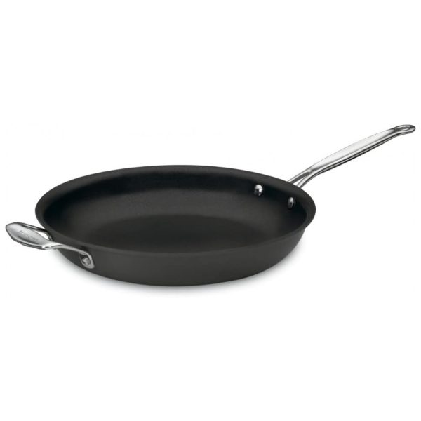 ectq8g5ol1000b_0 jpg - Frigideira Antiaderente em Aço Anodizado com Alça Extra, Cuisinart Chefs Classic