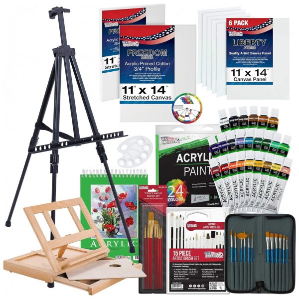 ectq8lkze7a00b_0 jpg - U.S. de Pintura Conjunto ístico com 72 Peças, Inclui 24 Tintas, US ART SUPPLY KIT ACR D70, Marrom