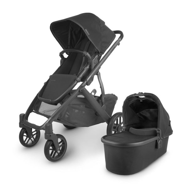 ectq8lpzy6z70b_0 jpg - Carrinho de Bebê com Sistema Conversível Simples para Duplo ou Berço Moisés, UPPAbaby Vista V2, Preto