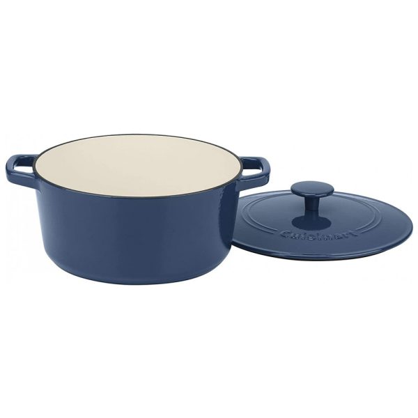 ectq8nxca8100b_0 jpg - Panela Caçarola Antiaderente 5 Litros em Aço Esmaltado, Cuisinart CI650 25BG , Azul