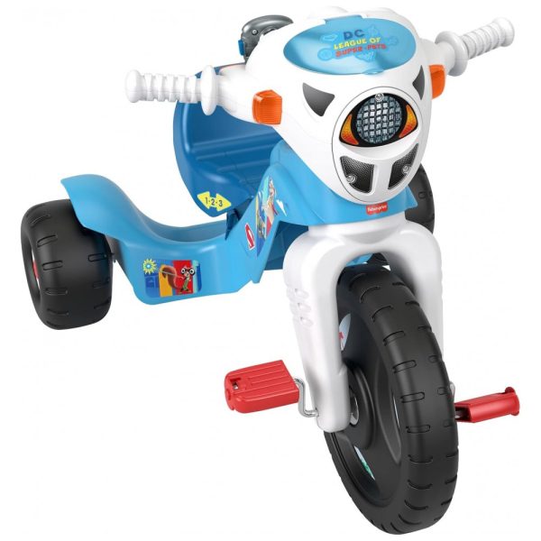 ectq8q1kkhc90b_0 jpg - Triciclo Infantil com Sons de Bicicleta trike, Punhos de Guiador e Frases de Filmes para Crianças de 2 a 5 Anos, Fisher Price DC League Of Super Pets, Azul