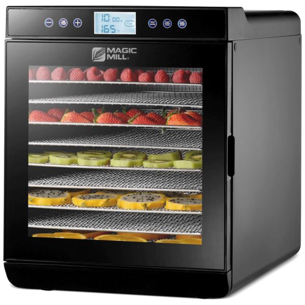 ectq8yr5vzx60b_0 jpg - Desidratador de Alimentos 10 Inox, 600W, MAGIC MILL 9 Trays SS 2, Preto