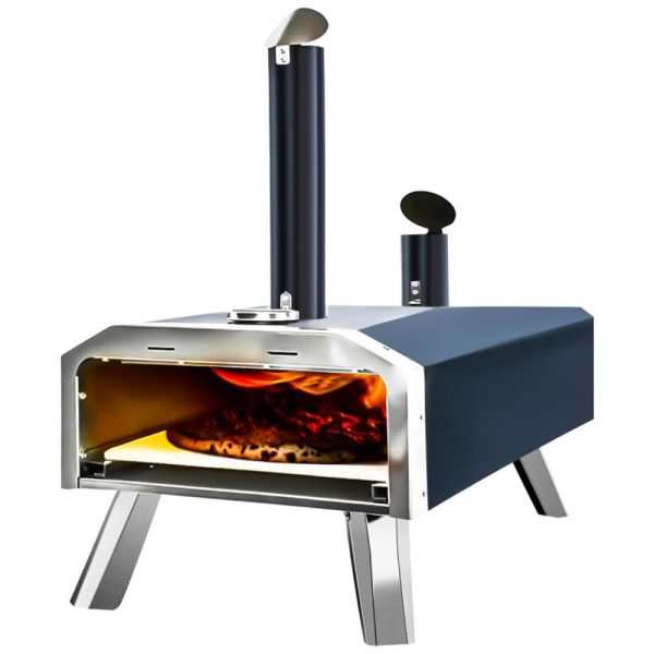 ectq93b3tdx90b_0 jpg - Forno de Pizza a Lenha Portátil em Aço Inoxidável com Pedra de Pizza, Li Zhen, Preto