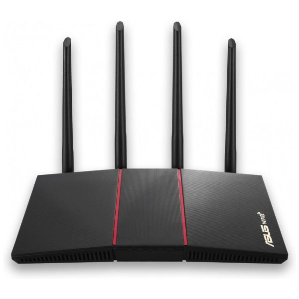 ectq93mfc6j80b_0 jpg - AX1800 Wi Fi Dual Band Roteador 1800 Mbps até 25 aparelhos área 278 m2, ASUS RT AX55Black, Preto