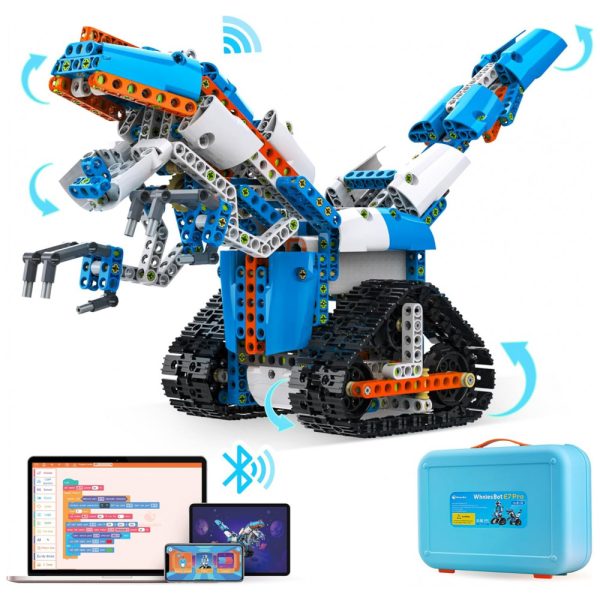 ectq95wjyl8c0b_0 jpg - Kit de Construção Robótica STEM com Programação via APP Modelo 3D, WhalesBot E7